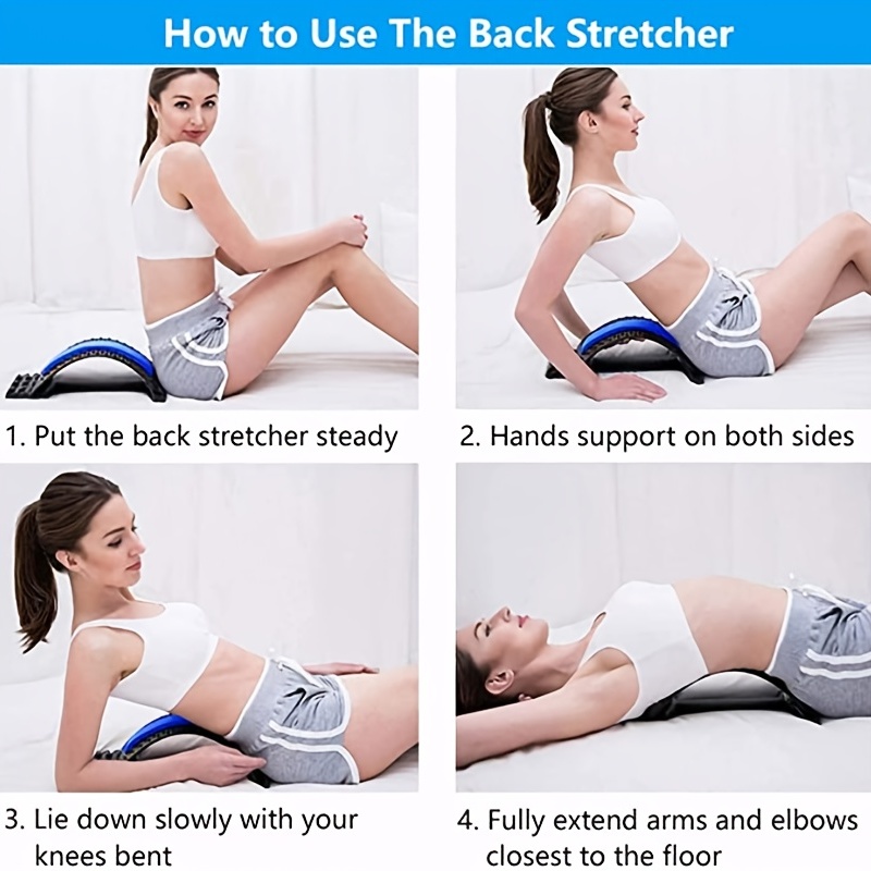 Back Stretcher, Moocoo Lower Back Pain Relief Device with Magnet