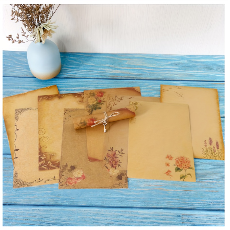 Vintage Stationery Paper With Envelopes Set 3 Burlap - Temu