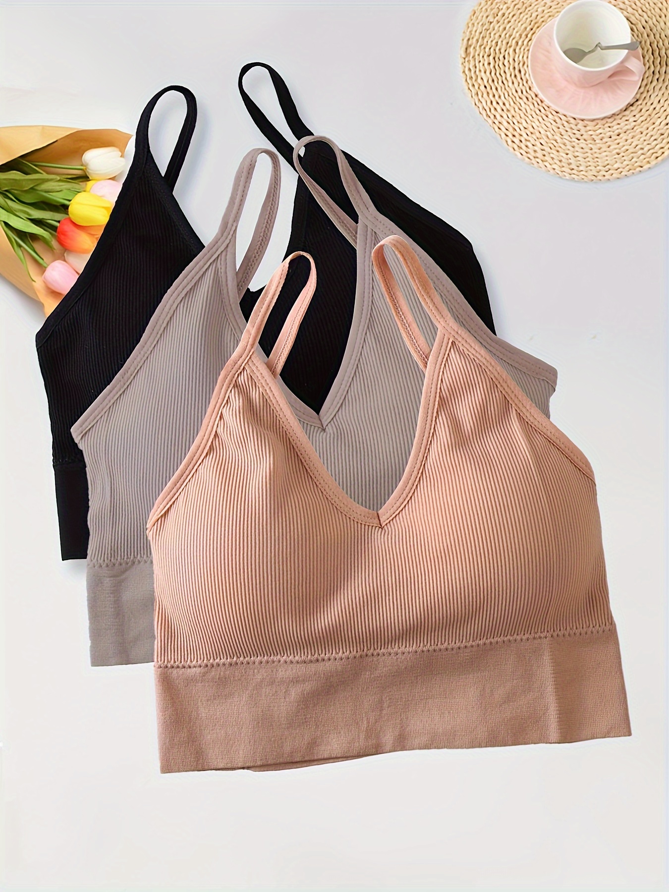 Fashion 1PC Korean Style Comfortable And Simple Stretch Vest Lady Thin  Strap Sports Bra