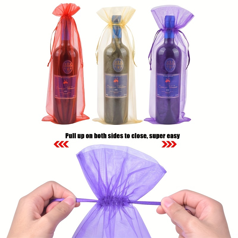 10 Piezas Bolsa Botellas Vino Tinto Bolsa Papel Kraft Sola - Temu