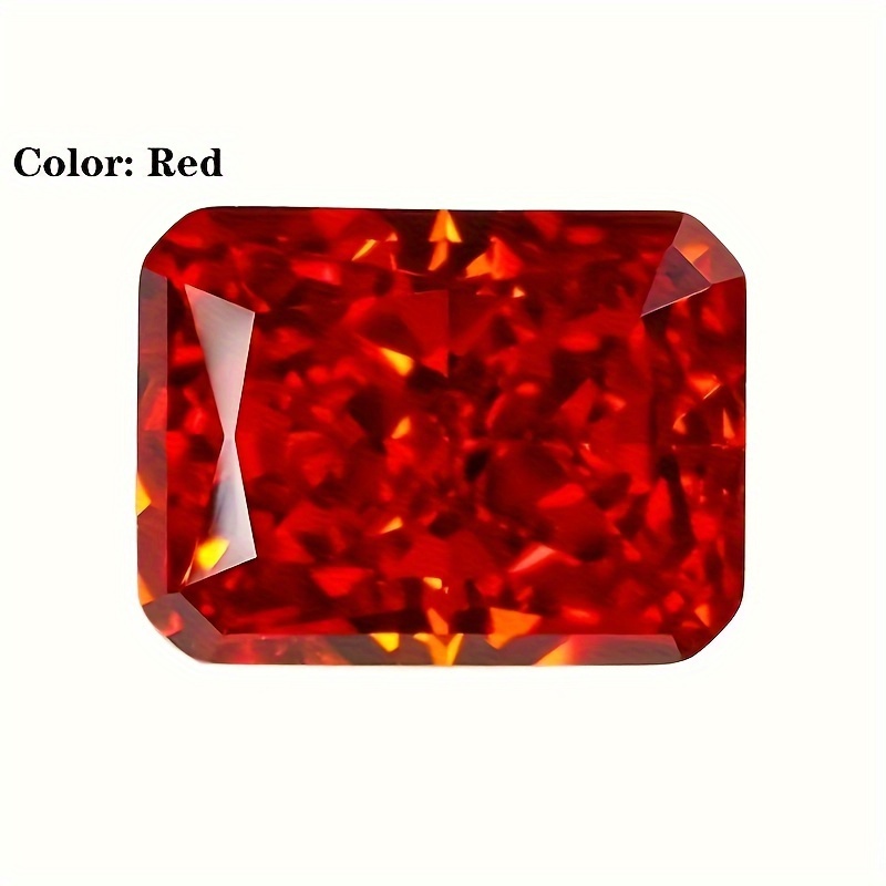 Cutting Cubic Glass Stone Red Crushed Ice In A Trendy Way Temu New