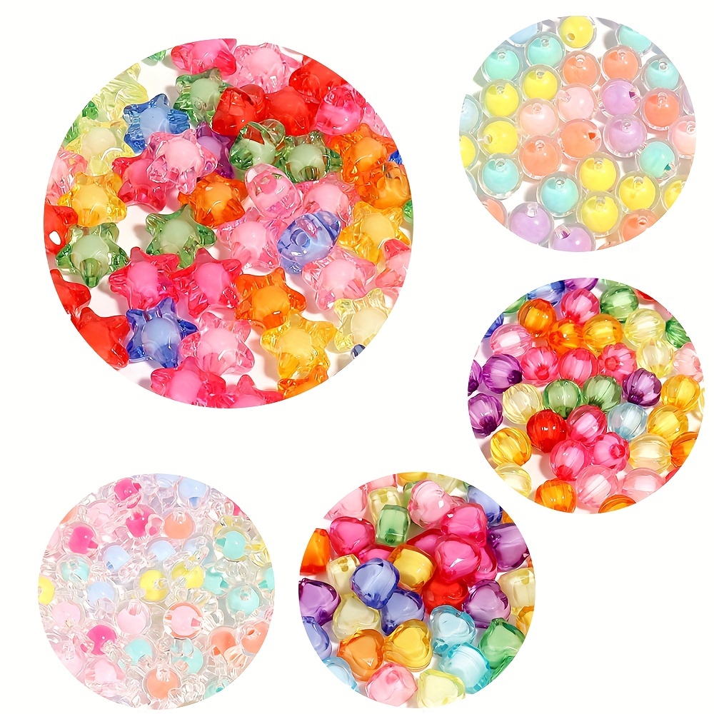 2PC Acylic Cute Round Candy Shape Pendants Colorful Soft Candy