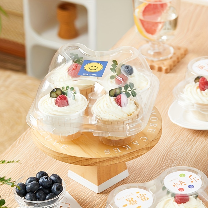 Mousse Cake Cups Mini Cake Boxes Clear Plastic Mini Cake - Temu