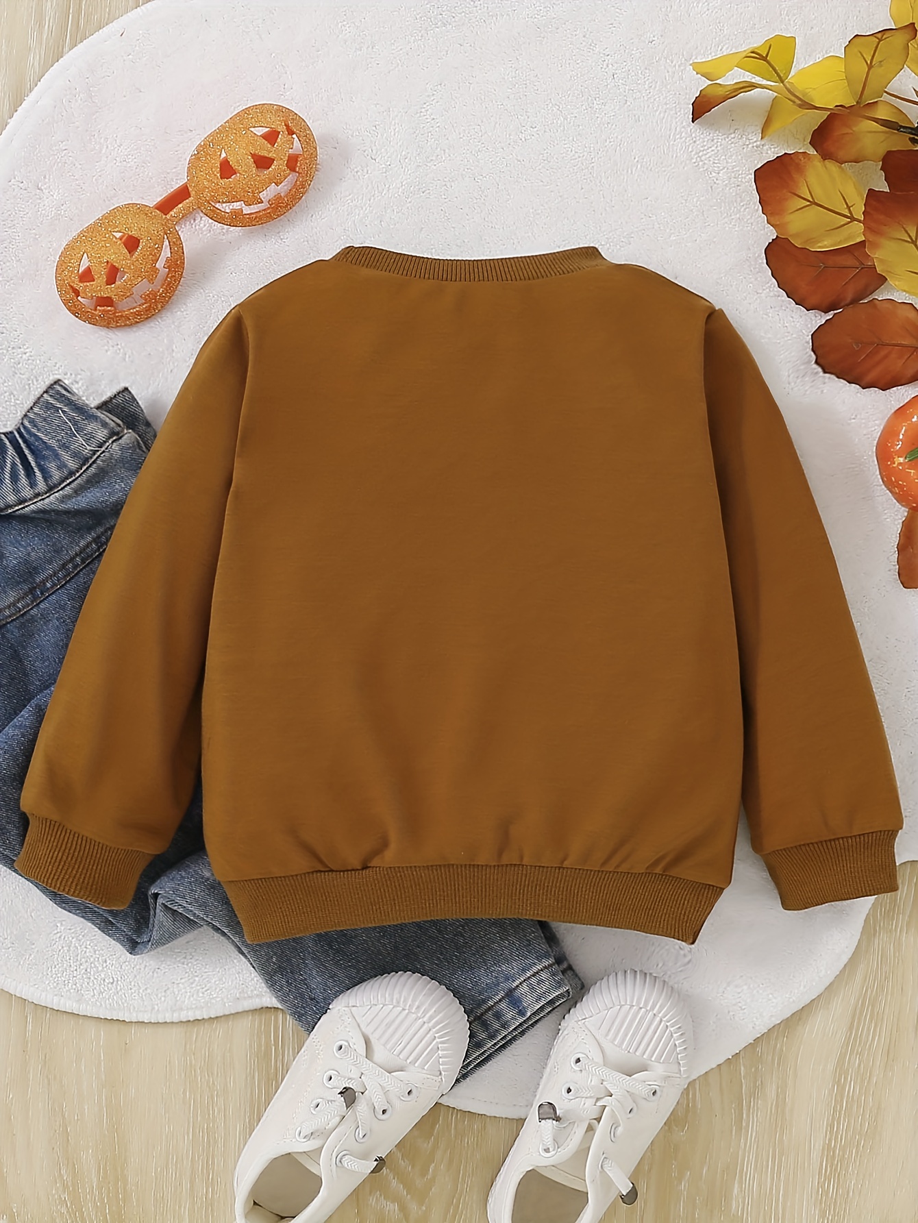 Adorable Halloween Pumpkin Print Sweatshirt Toddler Boys Temu United Kingdom