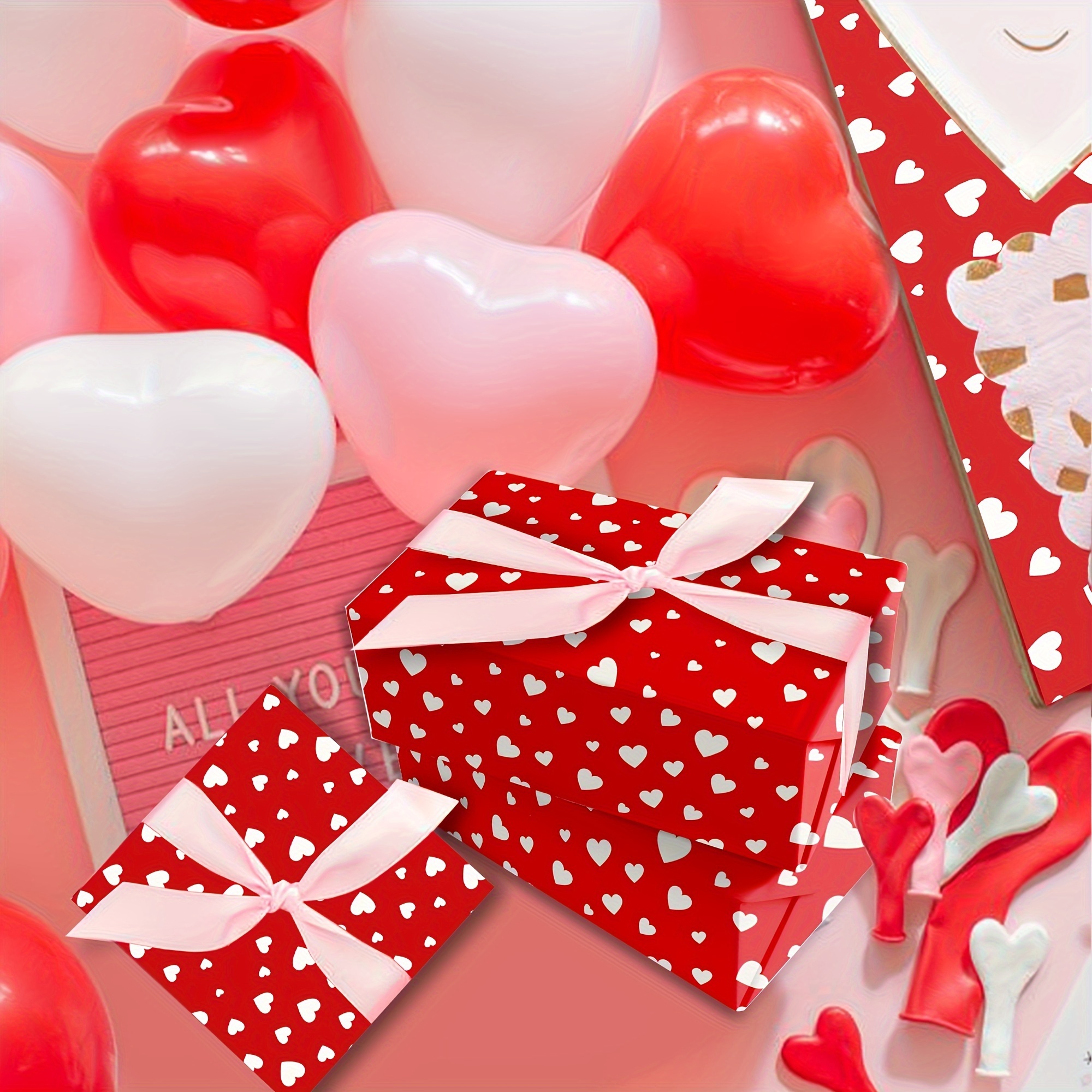 10 Feuilles/paquet Papier Soie Rouge Love Saint valentin - Temu France