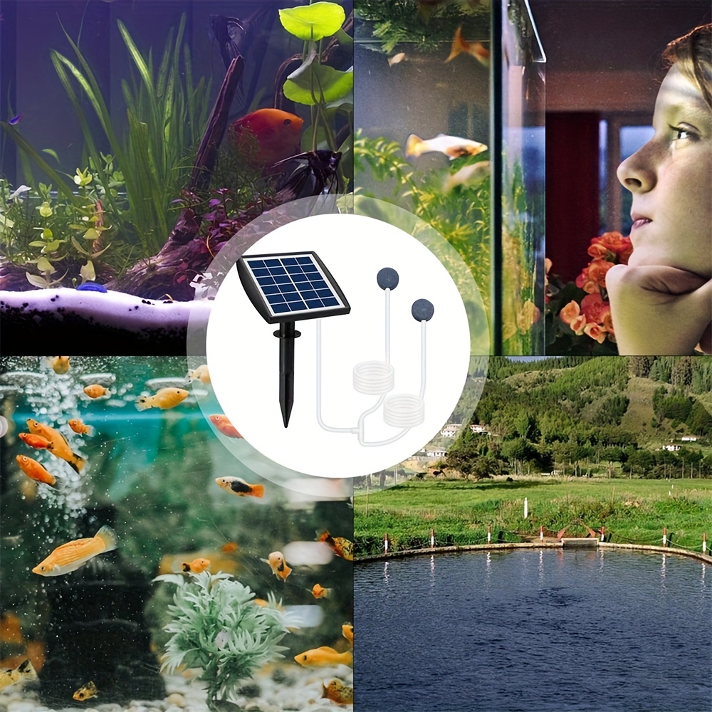 Solar aquarium luftpumpen oxygenator Solarbetriebene - Temu