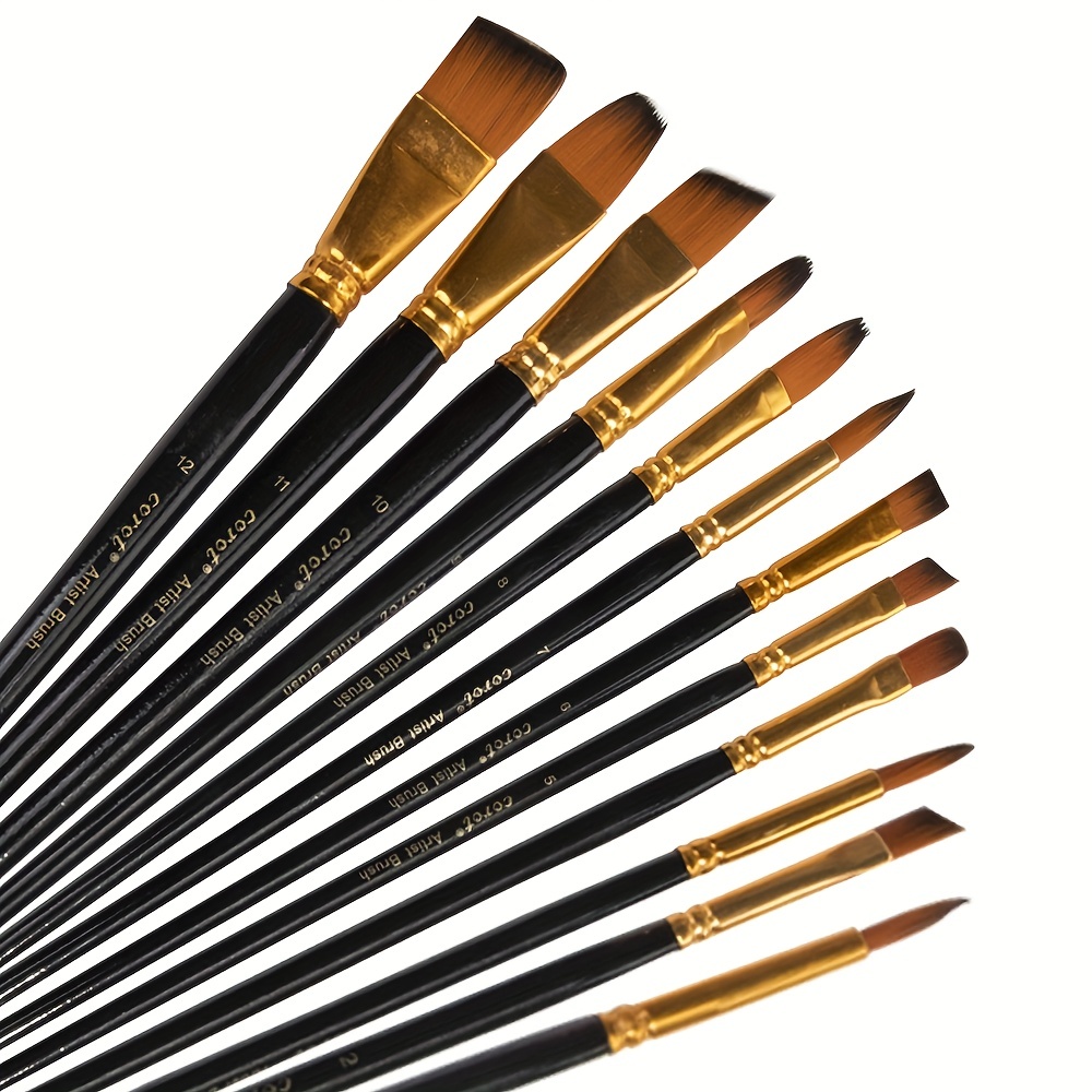 Large Size Brushes For Artists, A Variety Of Brush Combination Sets,  Suitable For Watercolor, Oil, Acrylic Painting, Etc. - Temu