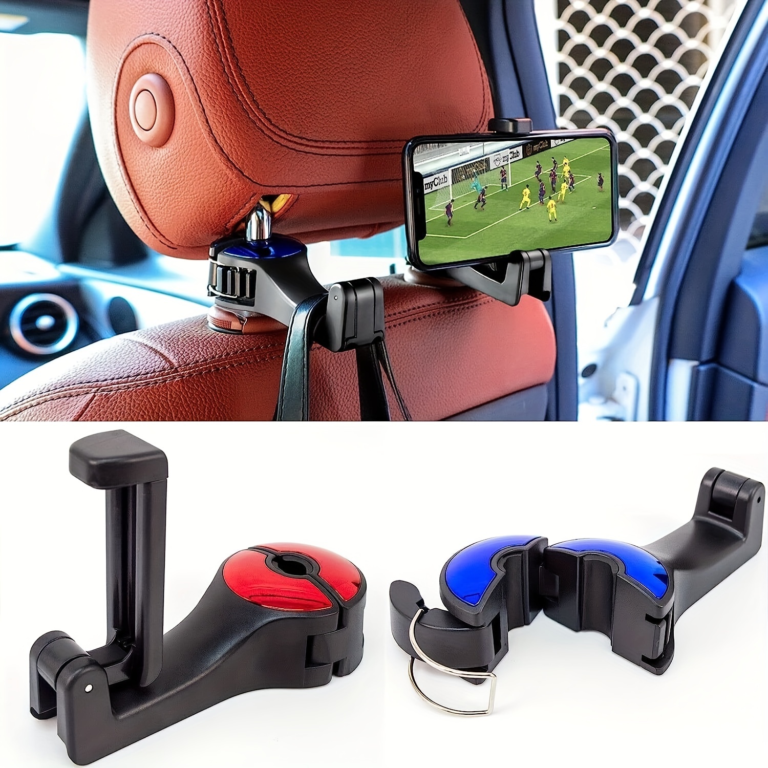 Teile Autohaken für Kopfstütze, Autositzhaken mit Handyhalter