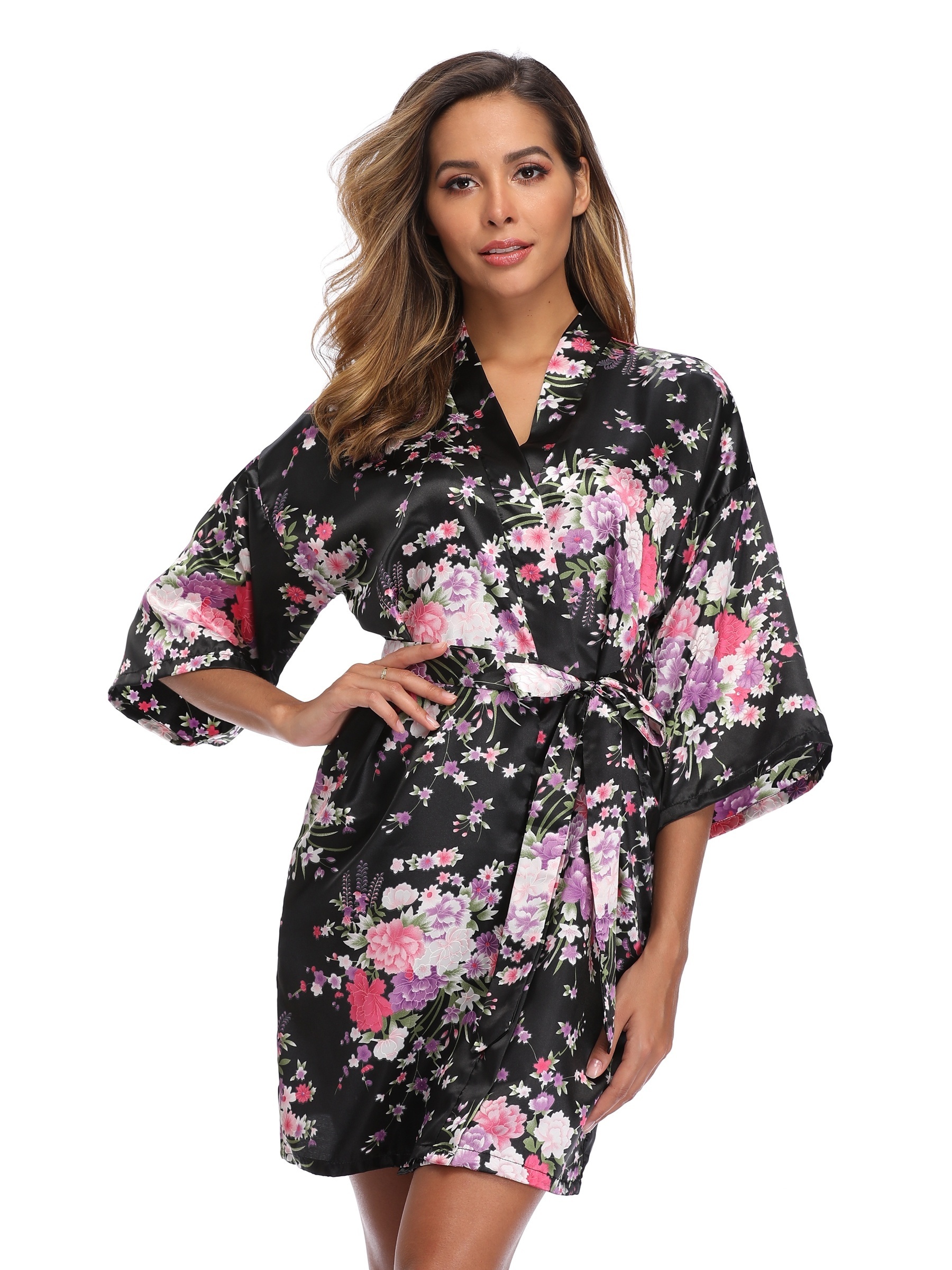 Womens Satin Kimono Robe - Temu