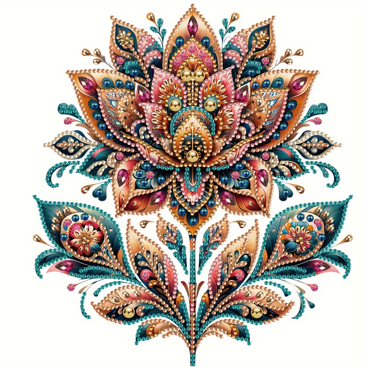 Flower Pattern Diamond Painting Set Mosaic Decorative Craft - Temu