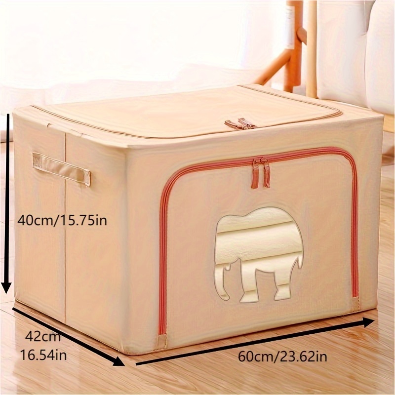 Joybos Foldable Leather Storage Box for Clothes Large Capacity Quilt  Blanket Closet Wardrobe Clothing Organizer Home Organizer