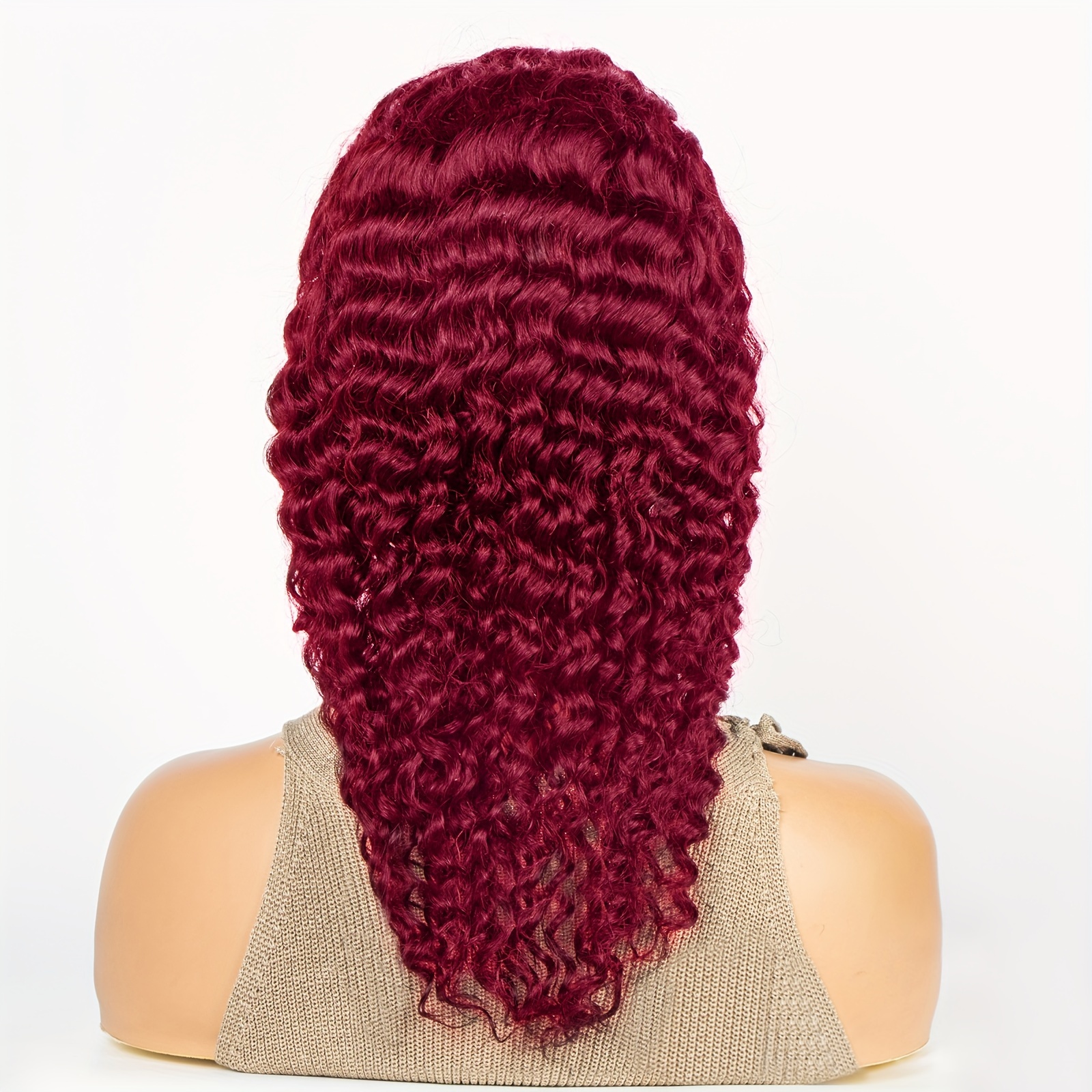 Dark Cherry Red 13x6 Human Hair Lace Frontal Wig Pre Colored Lace