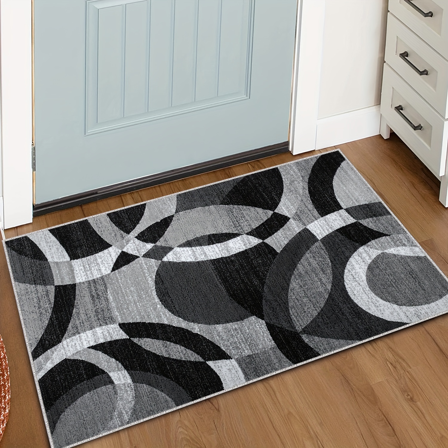 1pc Geometric Pattern Door Mat, Modern PP Anti-slip Indoor Outdoor Rug For  Home