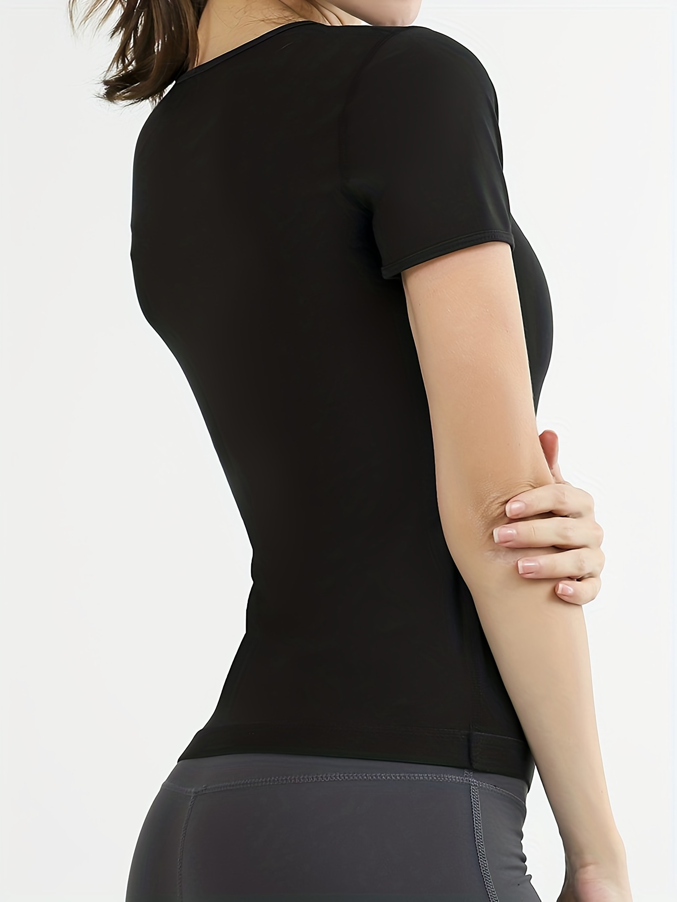 Simple Solid Shaping Tops Waist Trainer Tummy Control - Temu Canada