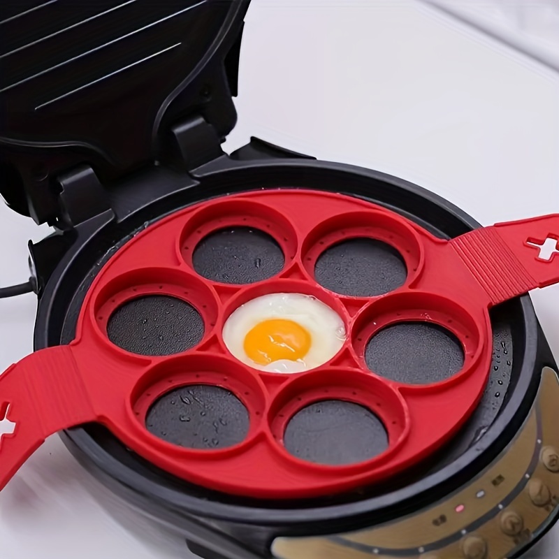 Pancake Molds Silicone Baking Mould Egg Maker Pancake Flipper Egg Ring  Nonstick Round Egg Rings 7 Circles