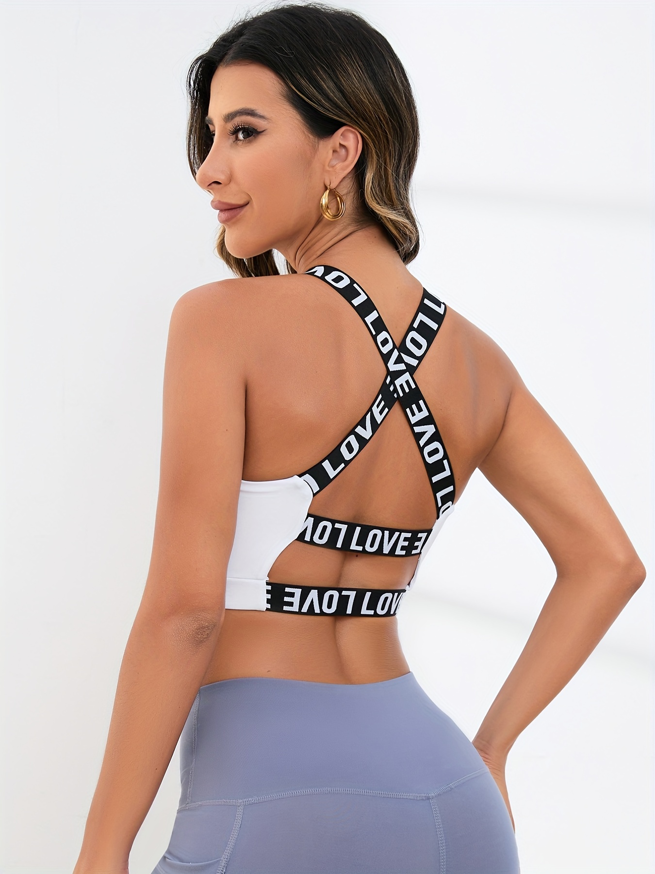 Solid Sexy Workout Sets High Stretch Sexy Yoga Shoulder - Temu