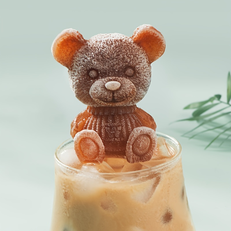 Bear Ice Cube Cute Teddy Ice Mould Making Mold Splash-proof Ice Maker Ice  Mould For Refrigerator Ice Cube Tray Kitchen Gadgets