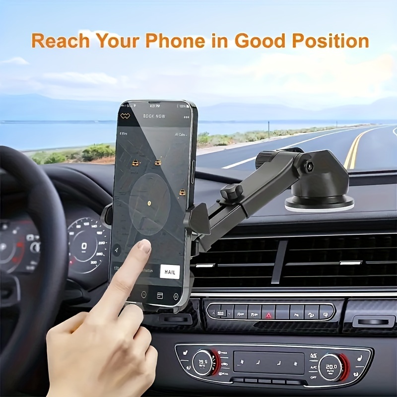 Car Mobile Phone Holder Snap on Inner Car Clip Rotatable - Temu