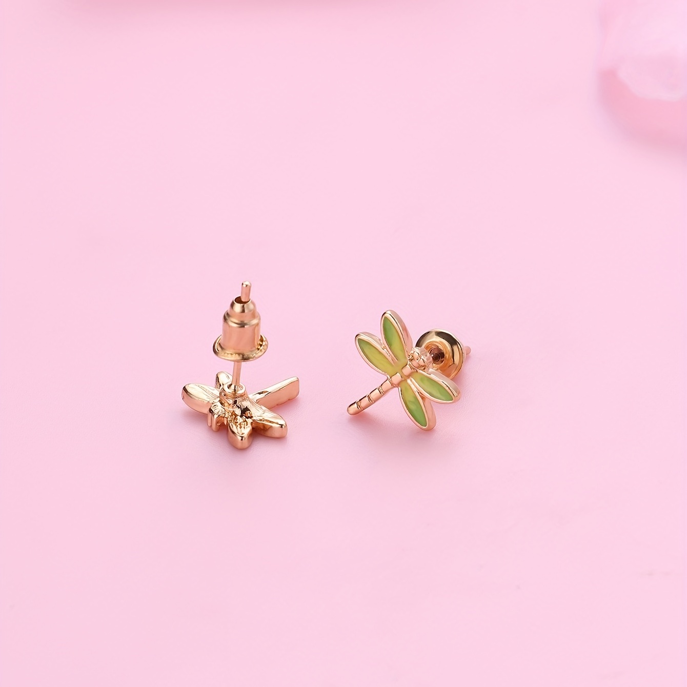 Rose gold deals dragonfly earrings