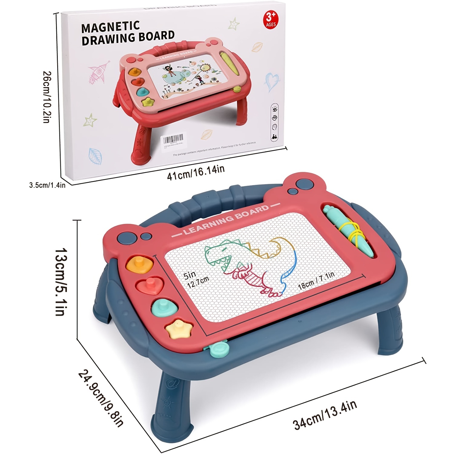 Kikapabi Juguetes para niñas de 1 a 2 años, tablero de dibujo magnético  para aprendizaje temprano, regalo de cumpleaños/año nuevo para bebés,  tablero