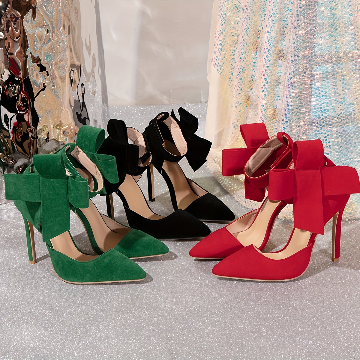 Women's Solid Color Elegant Sandals Ankle Strap High Heel - Temu