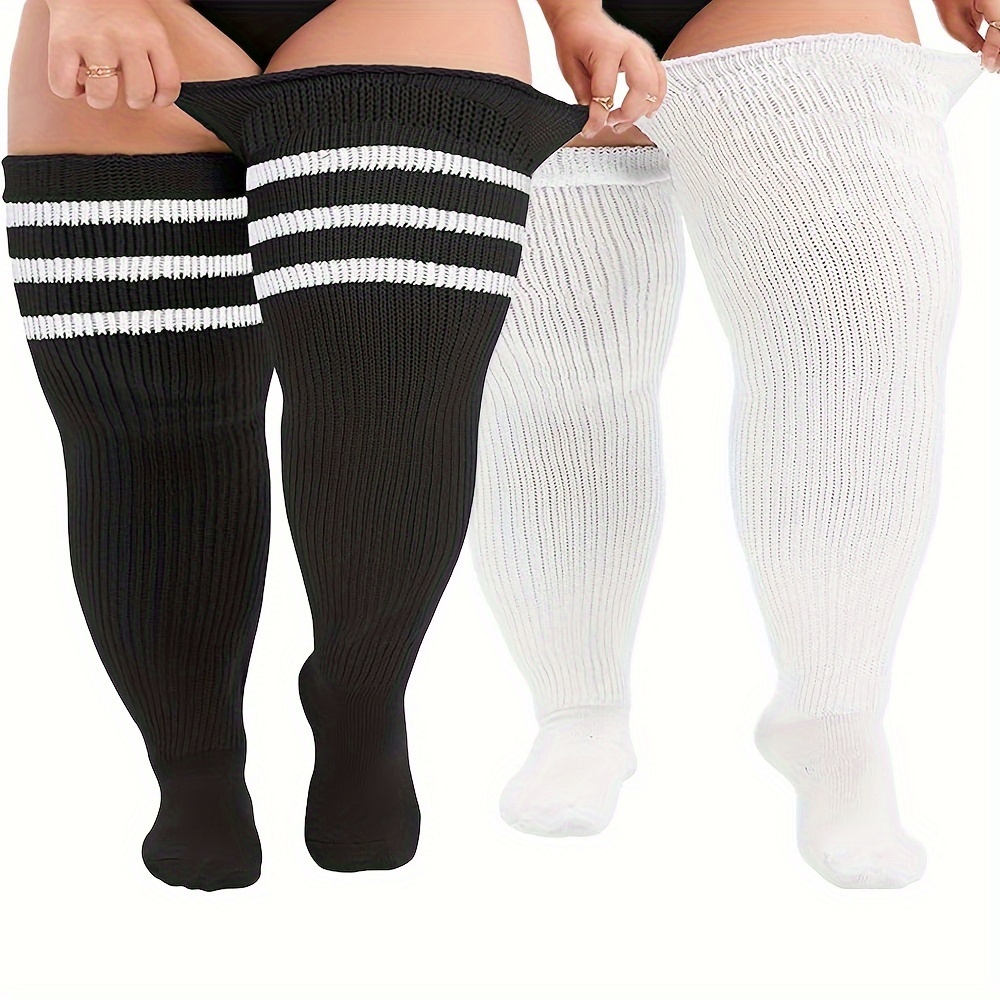 Wool Pantyhose for Women Winter Thigh Highs with Garter Belt Women Soild  Plus Size Over Knee Cotton Socks Extra Long Extra Thick Thigh Socks Tall  Socks With Elastic No Slip Belt Lacy