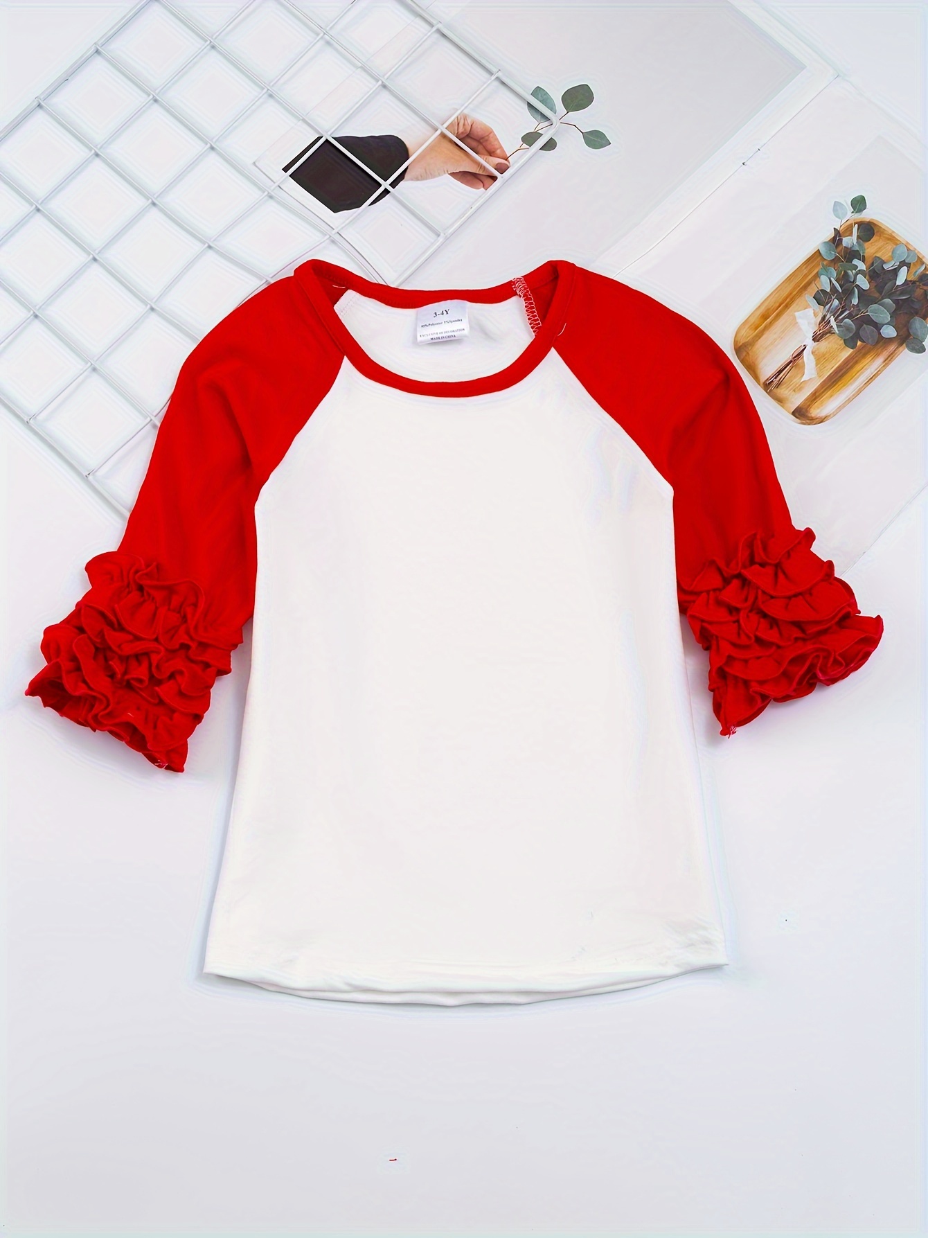 Camiseta roja para niños y niñas, ropa deportiva de moda