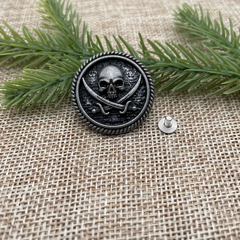 2pcs Skull Decorative Buckle for DIY Leather Purse Coin Bag
