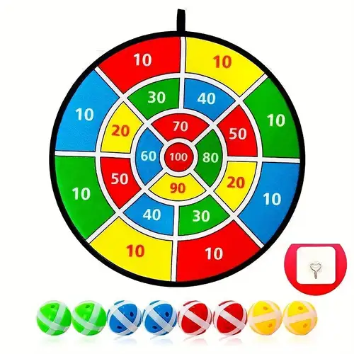  Dart Board for Kids - 29 Double-Sided Velcro Dart Board, Board  Games with Sticky Balls and Darts, Indoor/Outdoor Party Game Toys, Birthday  Gifts for 3 4 5 6 7 8 9