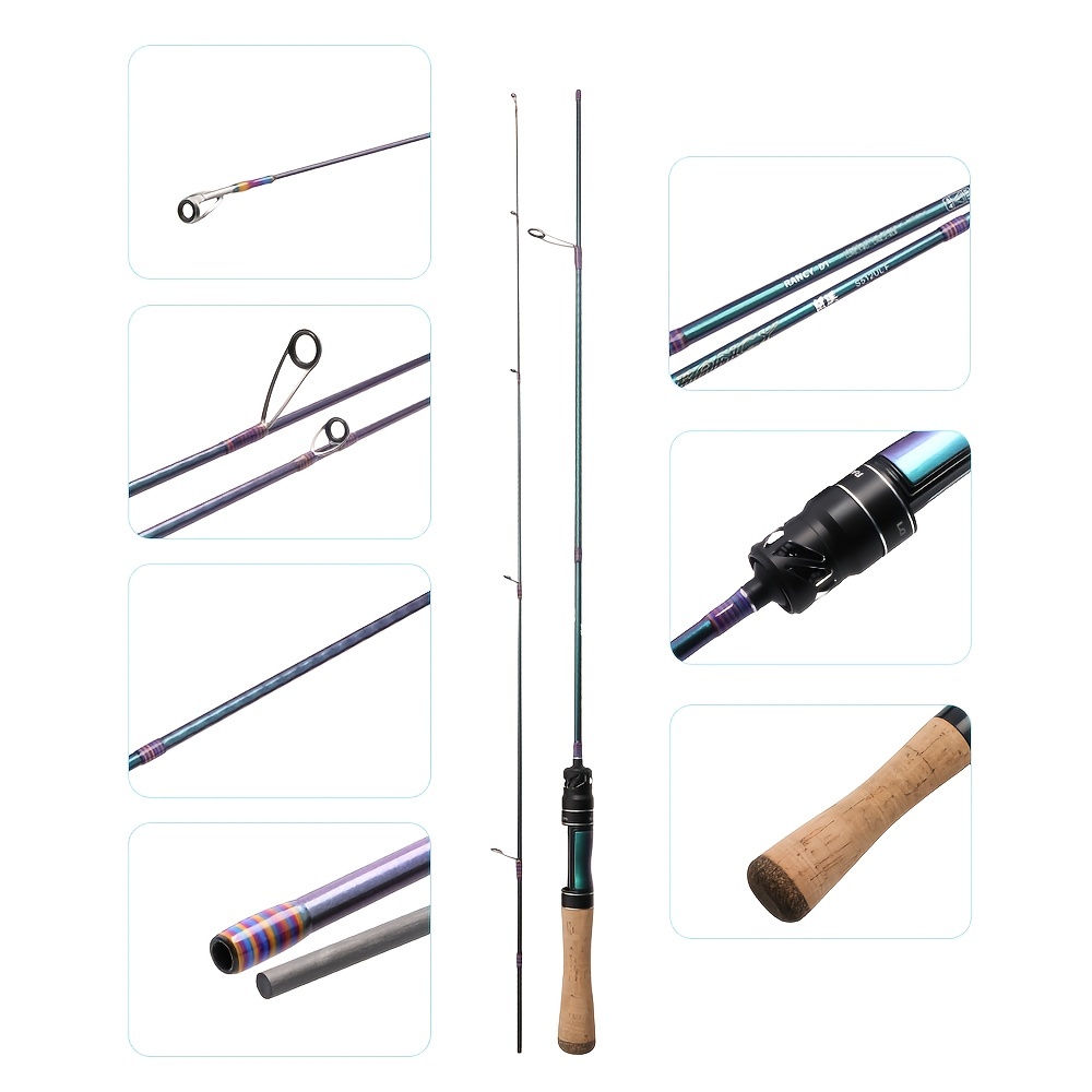 Calandis 1pc Portable Fishing Rod Ultralight Carbon Fiber