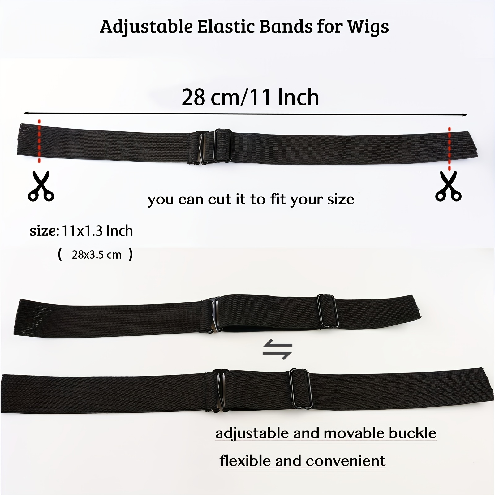 Adjustable Elastic Bands For Wigs Adjustable Wig Straps For - Temu