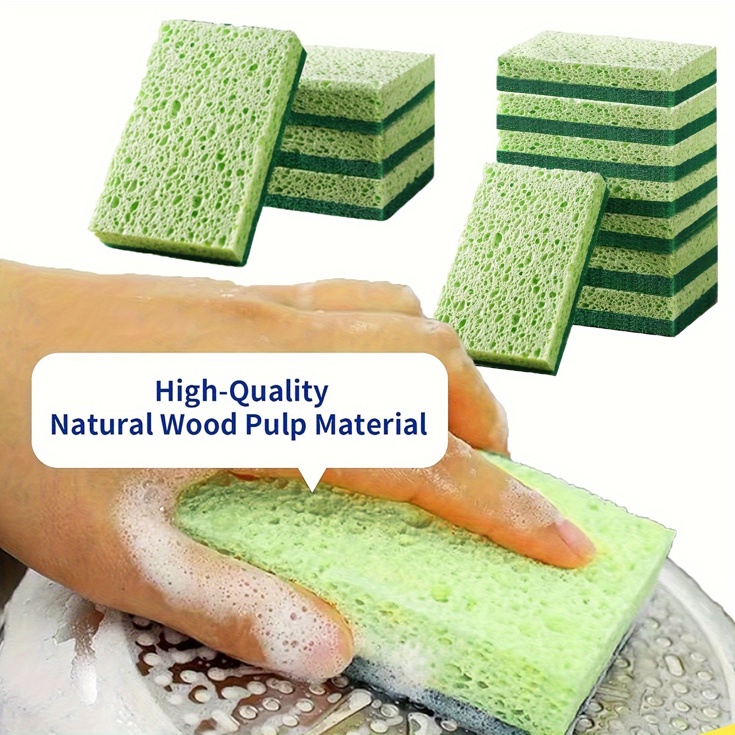 Dishwashing Sponge Scouring Pad Cleaning Brush Magic - Temu