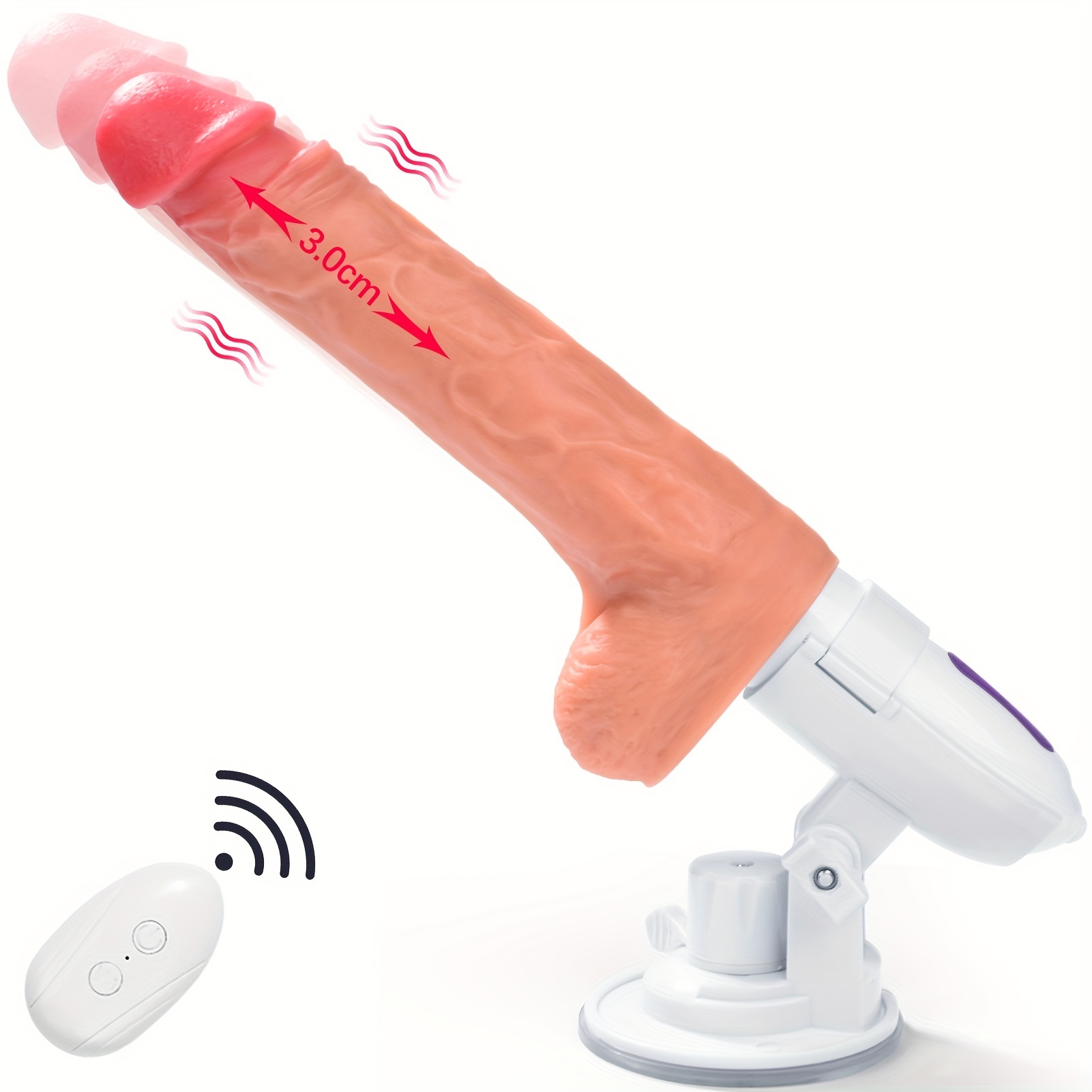 1pc Thrusting Realistic Dildo Vibrator With Strong Suction Cup, 6 In 1 Vibration Dildo, Anal Prostate Play Adult Sex Toys G Spot For Women, G Spot Stimulator Masturbation Massive Anal Dildo For Gay Men Women Couples Pleasure