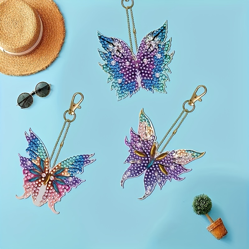 Diamond Art - Butterfly Keychain