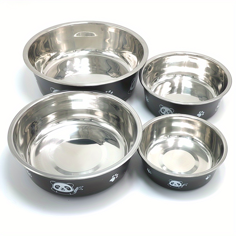 The Ramsay: Shallow Stainless Steel Dog Bowl w/ Non-Slip Base