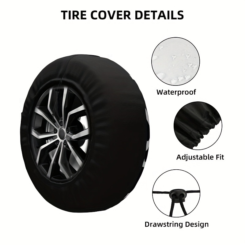 Classic Cow Pattern Spare Tire Cover Waterproof Dustproof Uv Universal  Wheel Tire Cover For Suv, Rv, Trailer, Truck Temu