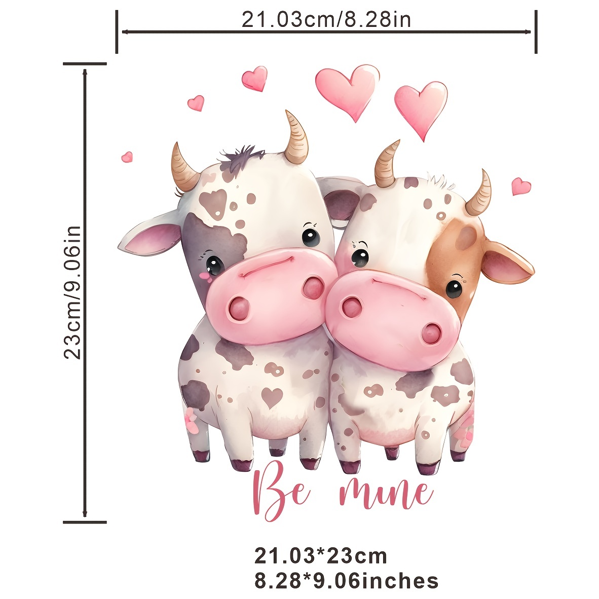 Be Mine Cow Decal