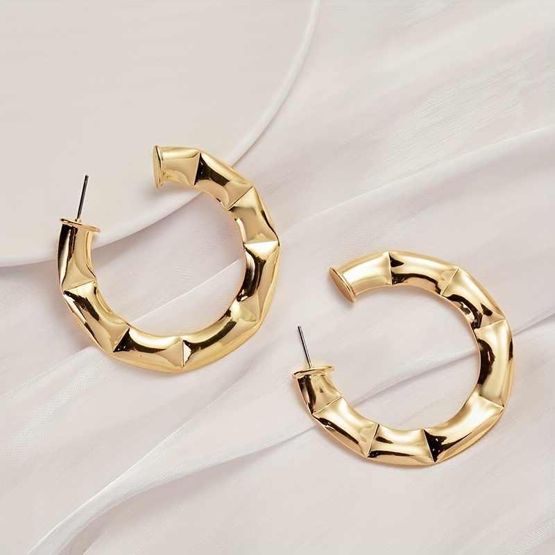 Glossy Hollow Wave Earrings For Men
