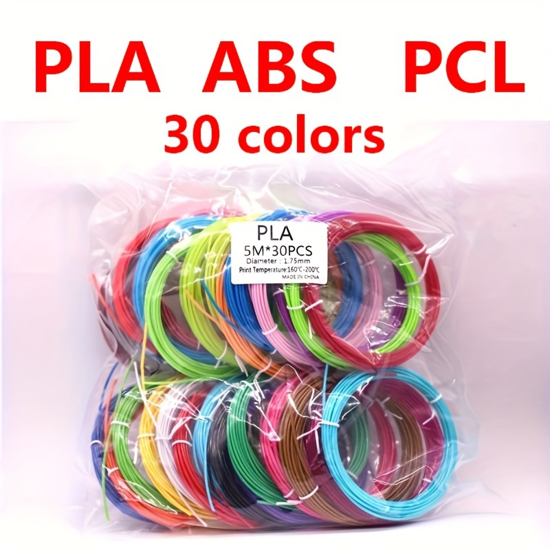 3D Printer Filaments,10 Colors 1.75MM PCL Pen Filament Refills for Printer  Printing Pen Low Temperature