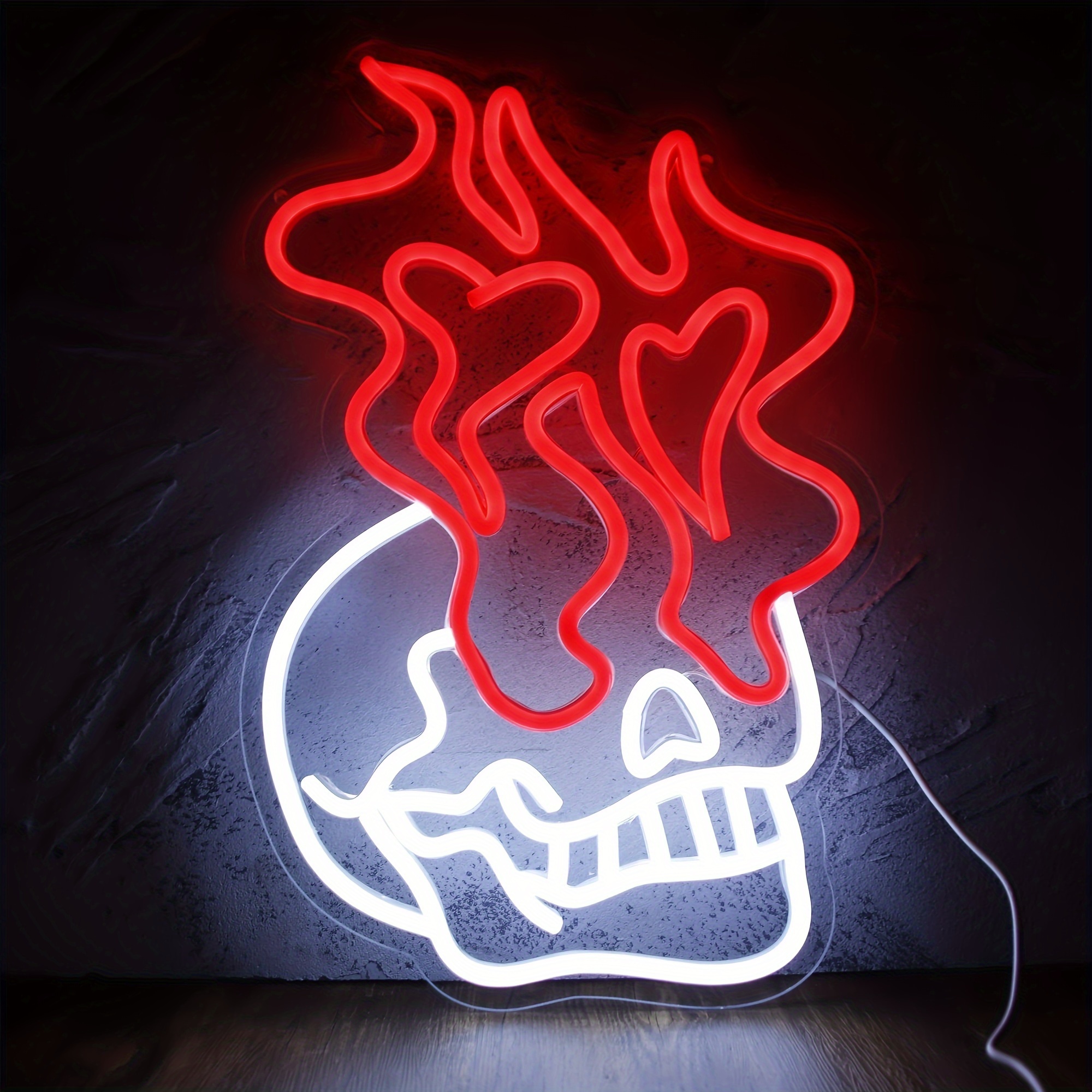 Backboard Led Neon Light Skull Home Decor Man Cave - Temu United Kingdom