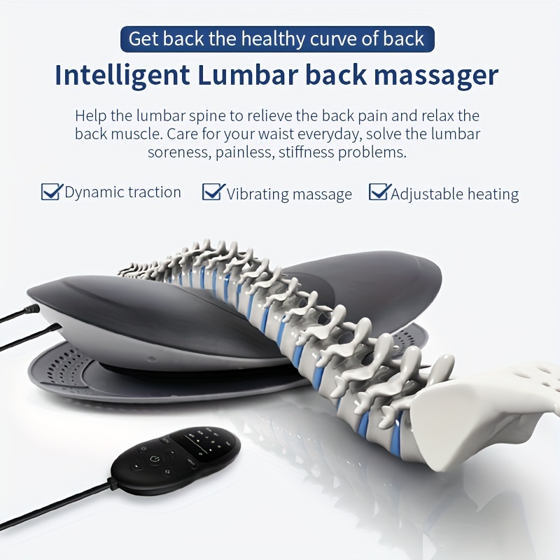Intelligent Lumbar Back Massager, Heating Lower Back Stretcher