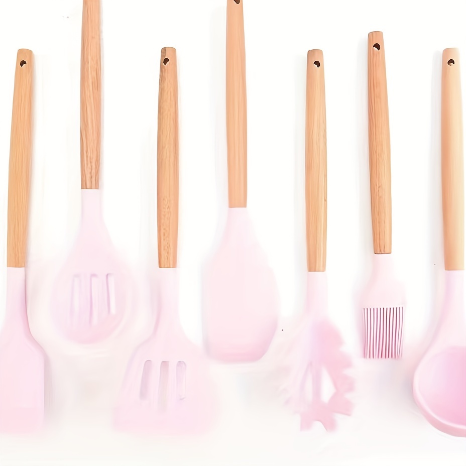 SWANEW Ustensile de cuisine Silicone cuisine set de 12 outils de la spatule  antiadhésive Noir