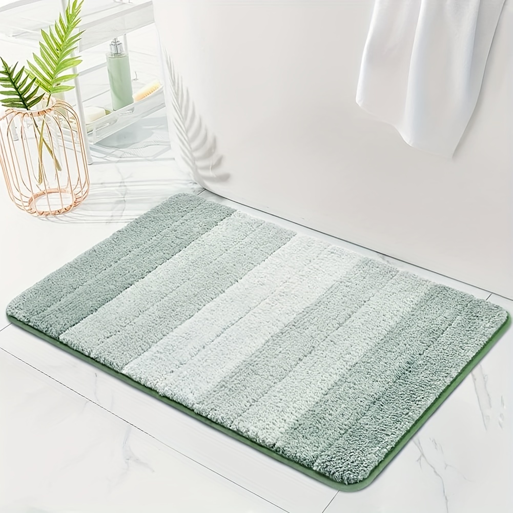 

1pc Luxury Thick Microfiber Bathroom Rugs, Non Slip Ultra Soft And Water Absorbent Ombre Bath Mat, Fluffy Soft Shower Mat, Machine Washable Quick Dry Bath Carpet, Bedroom Living Room Door Mat
