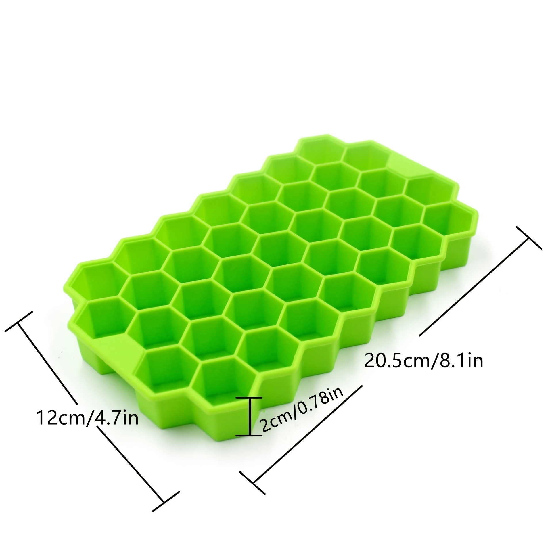 Ice Cube Tray With Lid Silicone Freezer Chocolate Jelly Mould Honeycomb  Shape