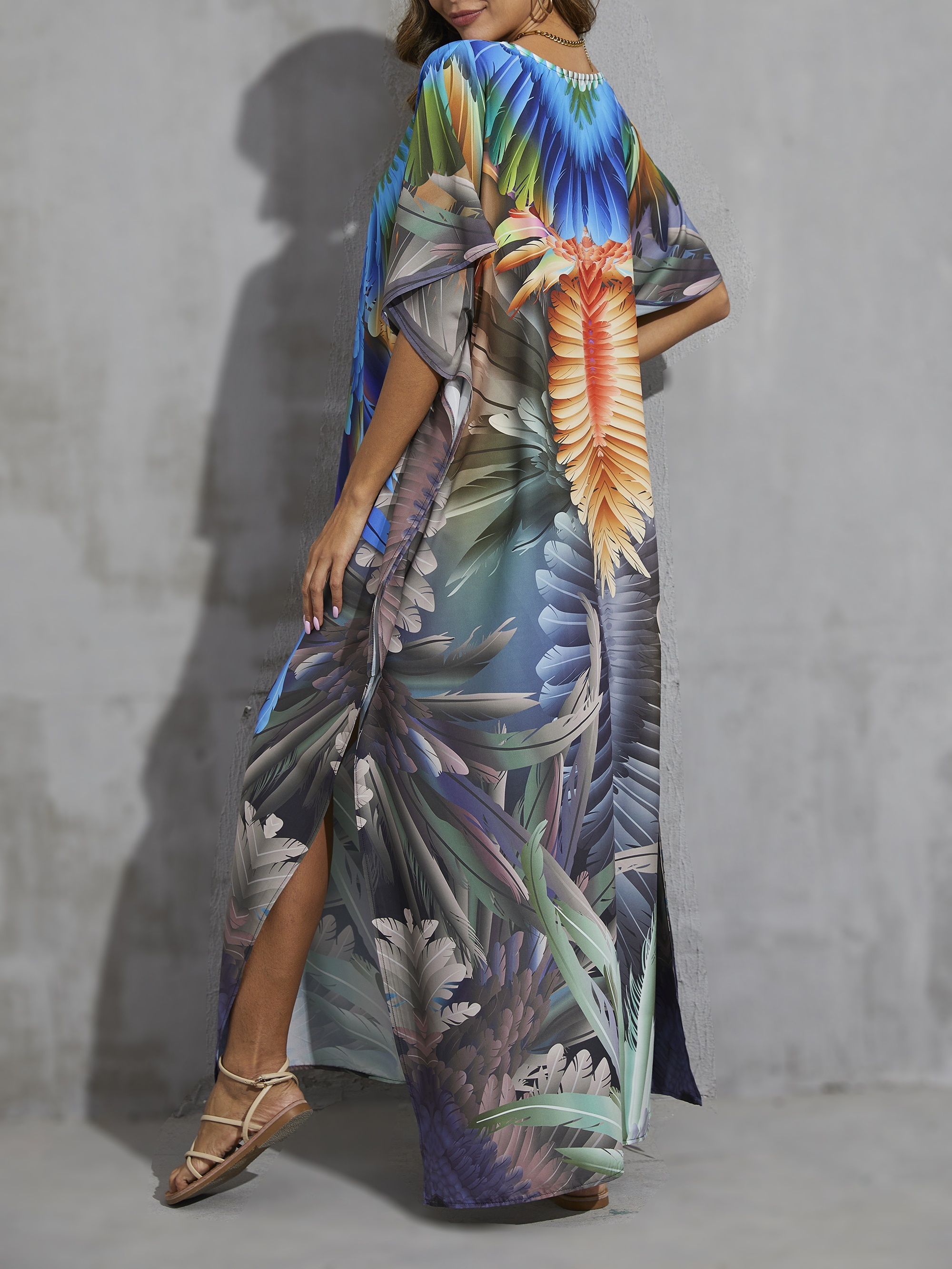 vestaglia spiaggia donna stampa bohemien e Temu Italy