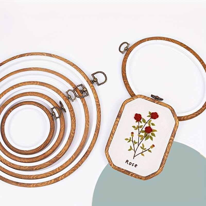 Embroidery Hoop Large Size Bamboo Round Adjustable Cross - Temu