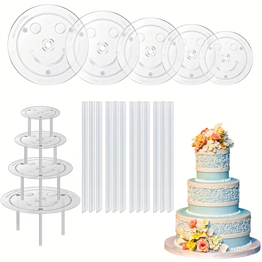 Plastic Multi Layer Cake Party Supplies Kit Stacking Spacers - Temu