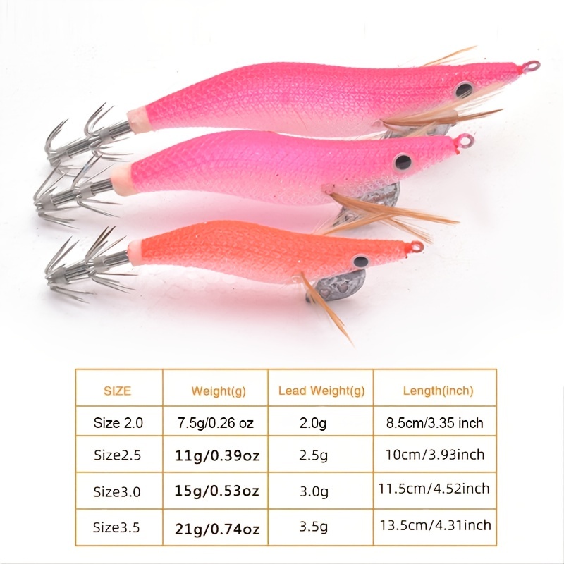 10Pcs Saltwater Fishing Lures 3D 2.5 3.0 3.5 Hook Artificial