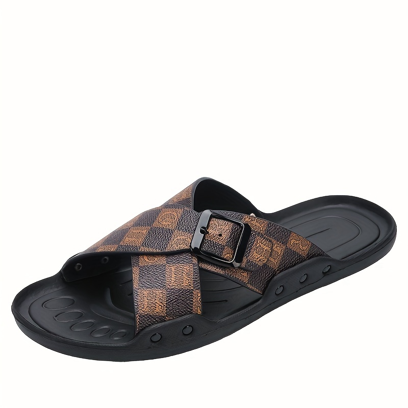 Slippers - Leather Slippers Men Summer Casual Slides Palm Italian