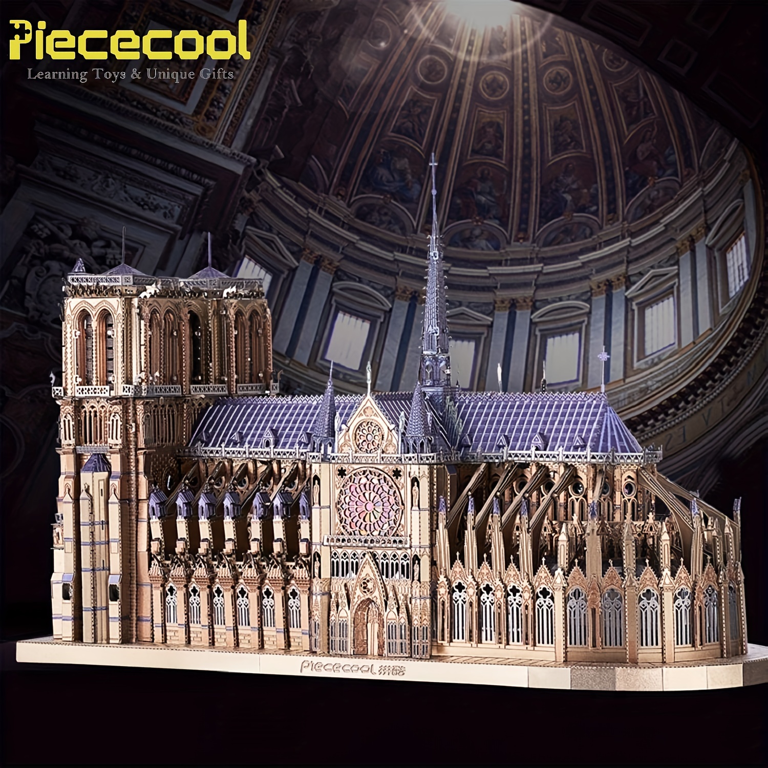 Puzzles 3D 696 Pcs Grand LED Espagne Sagrada Família Mobile Église Modèle  Kits Jigsaw Cathédrale Cadeaux Pour Adultes Enfants